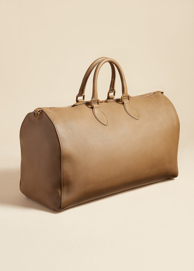 KHAITE The Pierre Weekender Bag in Toffee Pebbled Leather outlook
