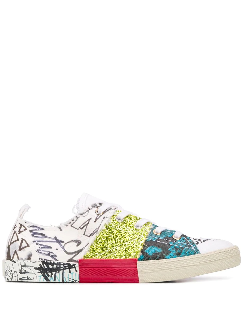 Graffiti low-top sneakers - 1