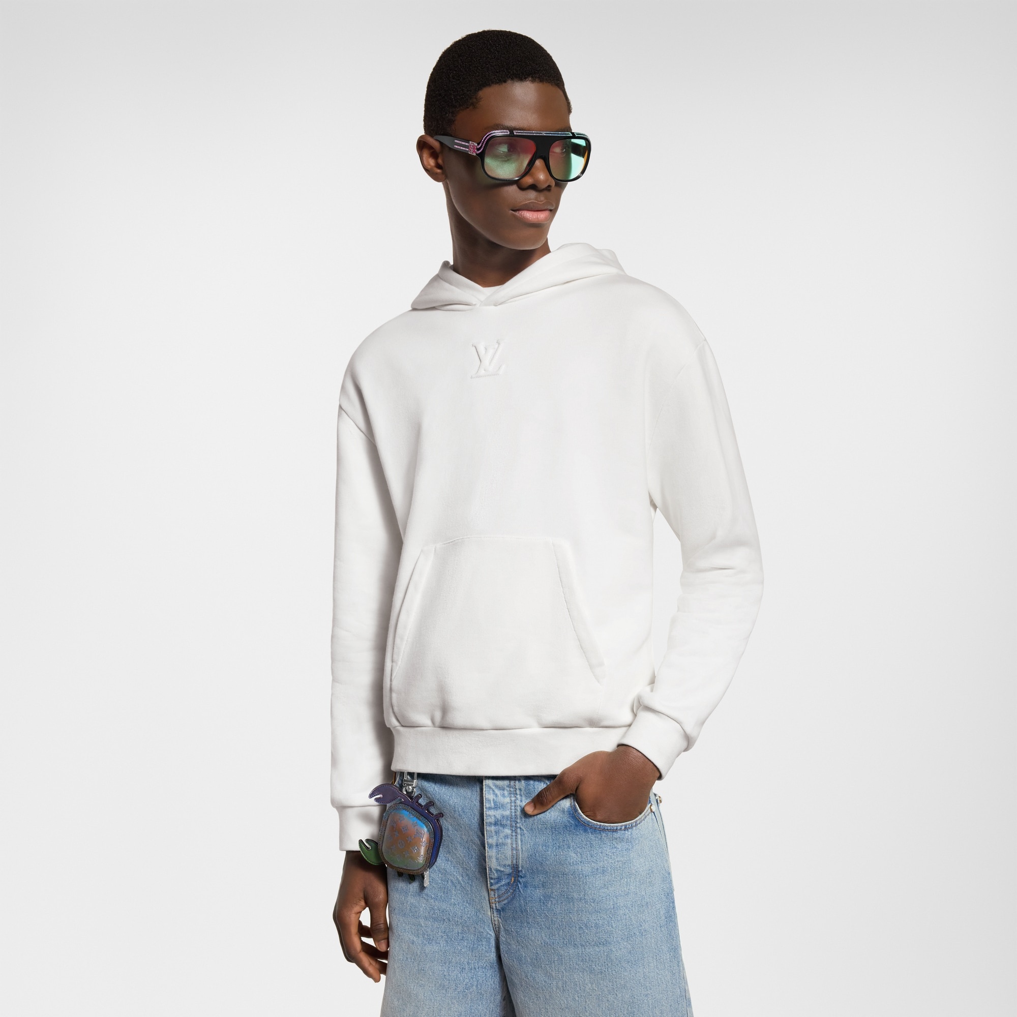 LV Embossed Cotton Hoodie - 2