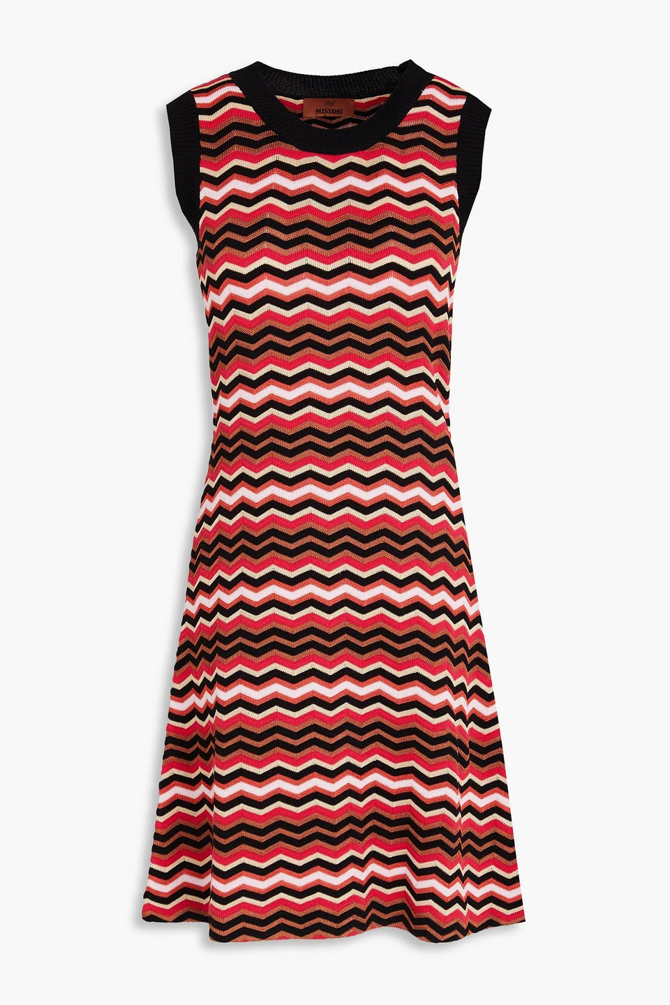 Crochet-knit cotton-blend mini dress - 1