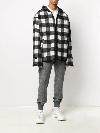 N°21 check-print hooded jacket outlook