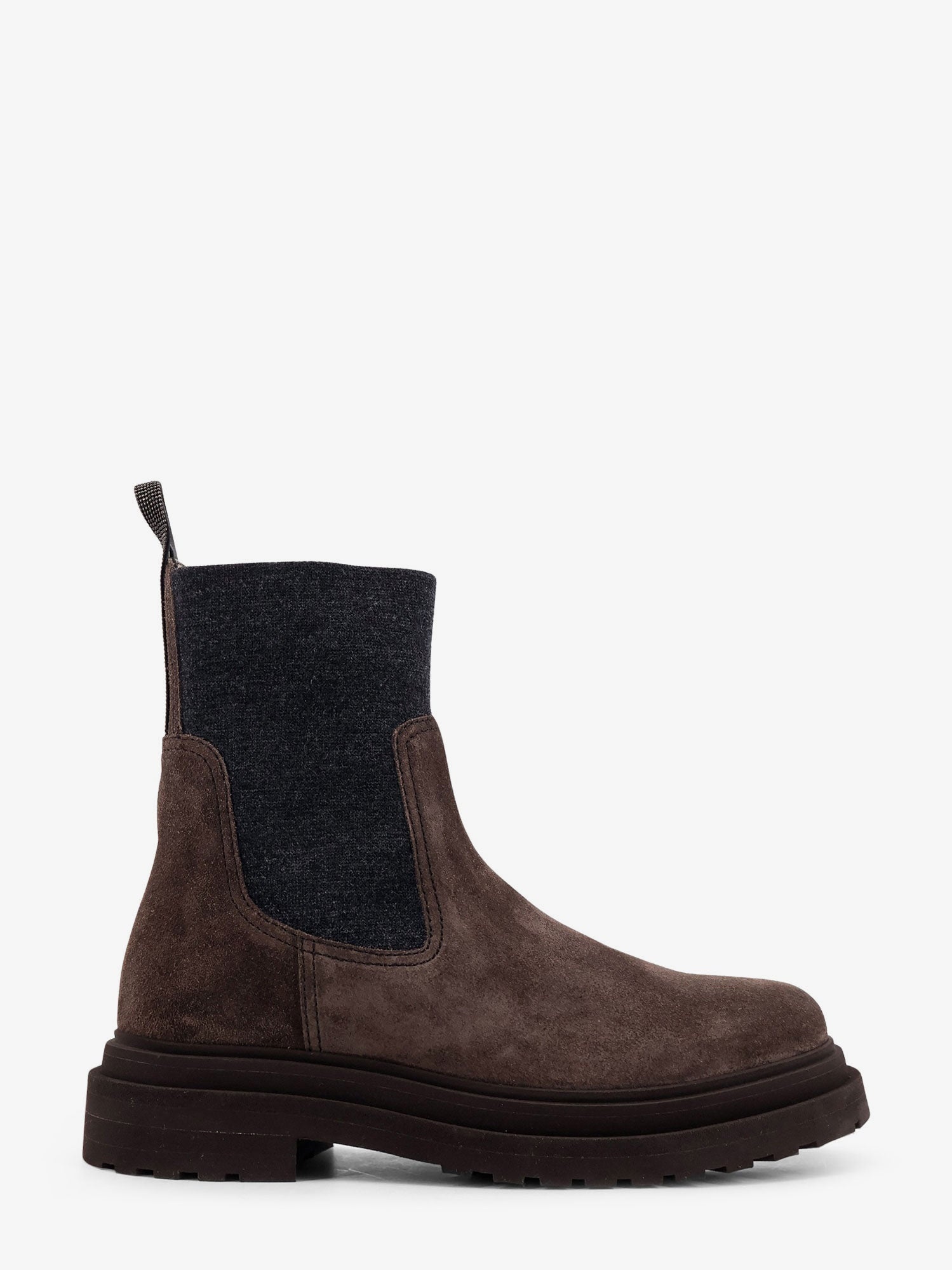 Brunello Cucinelli Suede Ankle Boots With Monili Detail - 1