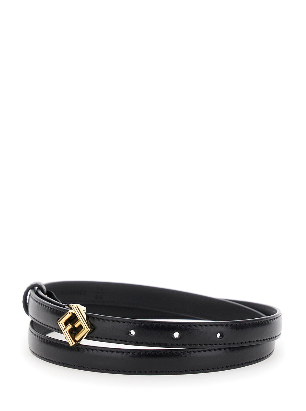 Fendi Women Black Belt With Buckle With Ff Logo In Leather Woman - 2