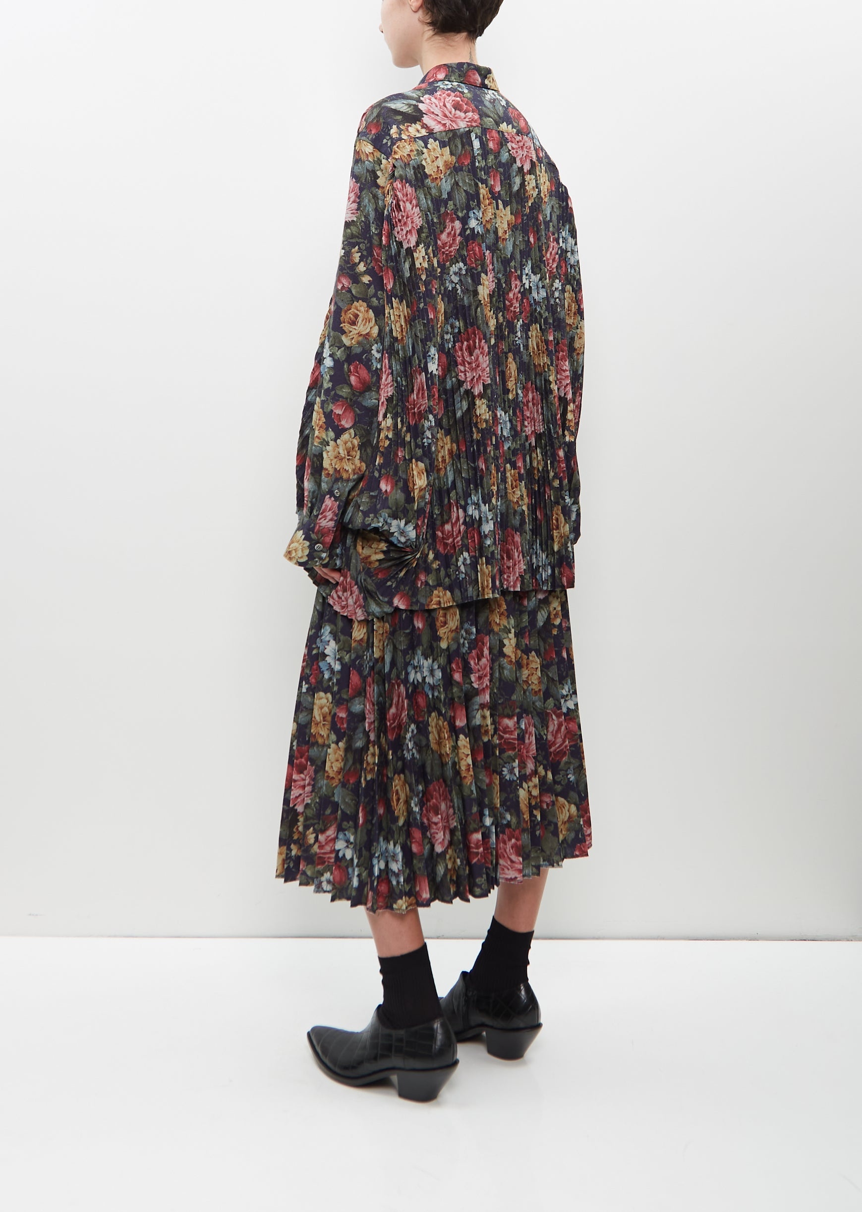Printed Pleated Skirt - 3