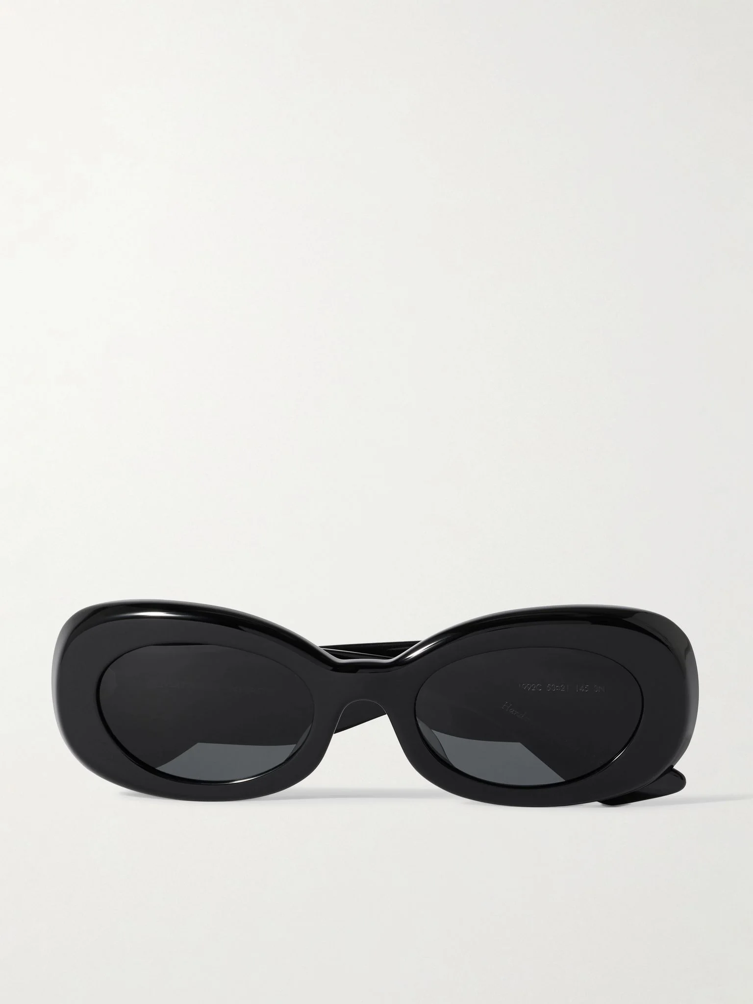 + Khaite oval-frame acetate sunglasses Black - 1