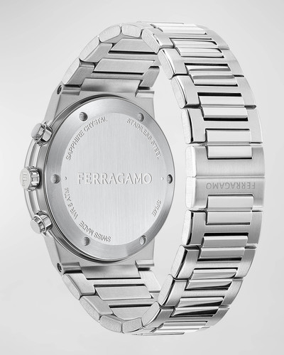 FERRAGAMO Men's 41mm Ferragamo Sapphire Chrono Watch with Bracelet Strap outlook