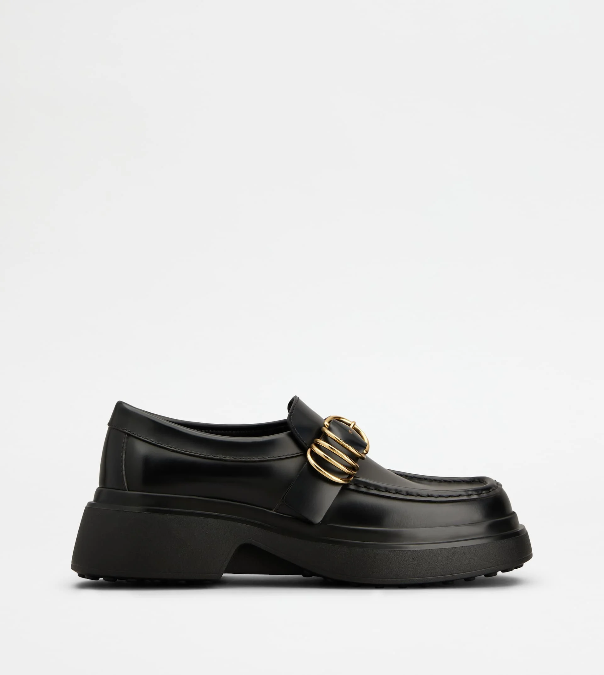 LOAFERS IN LEATHER - BLACK - 1