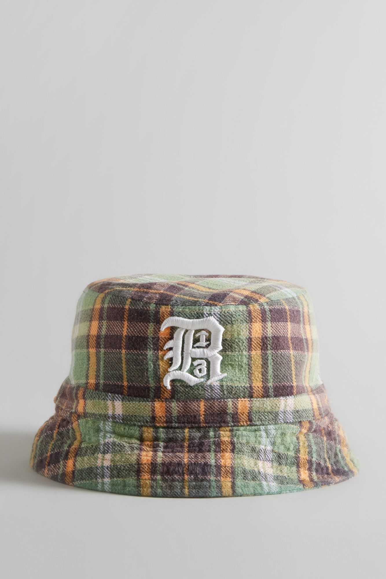 PLAID BUCKET HAT - GREEN - 1