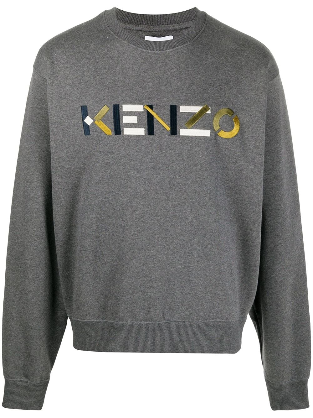 embroidered-logo sweatshirt - 1