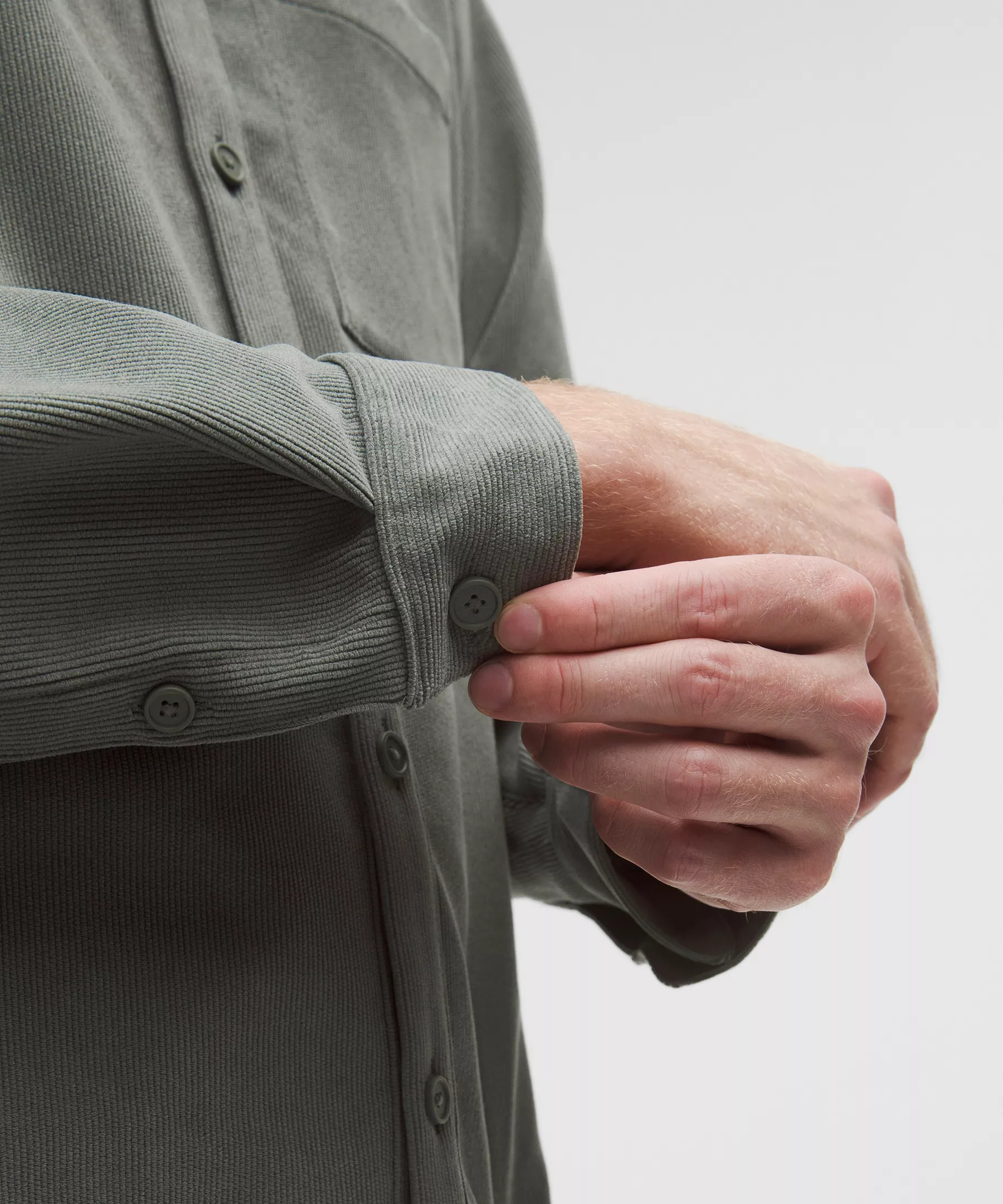 Corduroy Relaxed-Fit Long-Sleeve Button-Up Shirt - 7