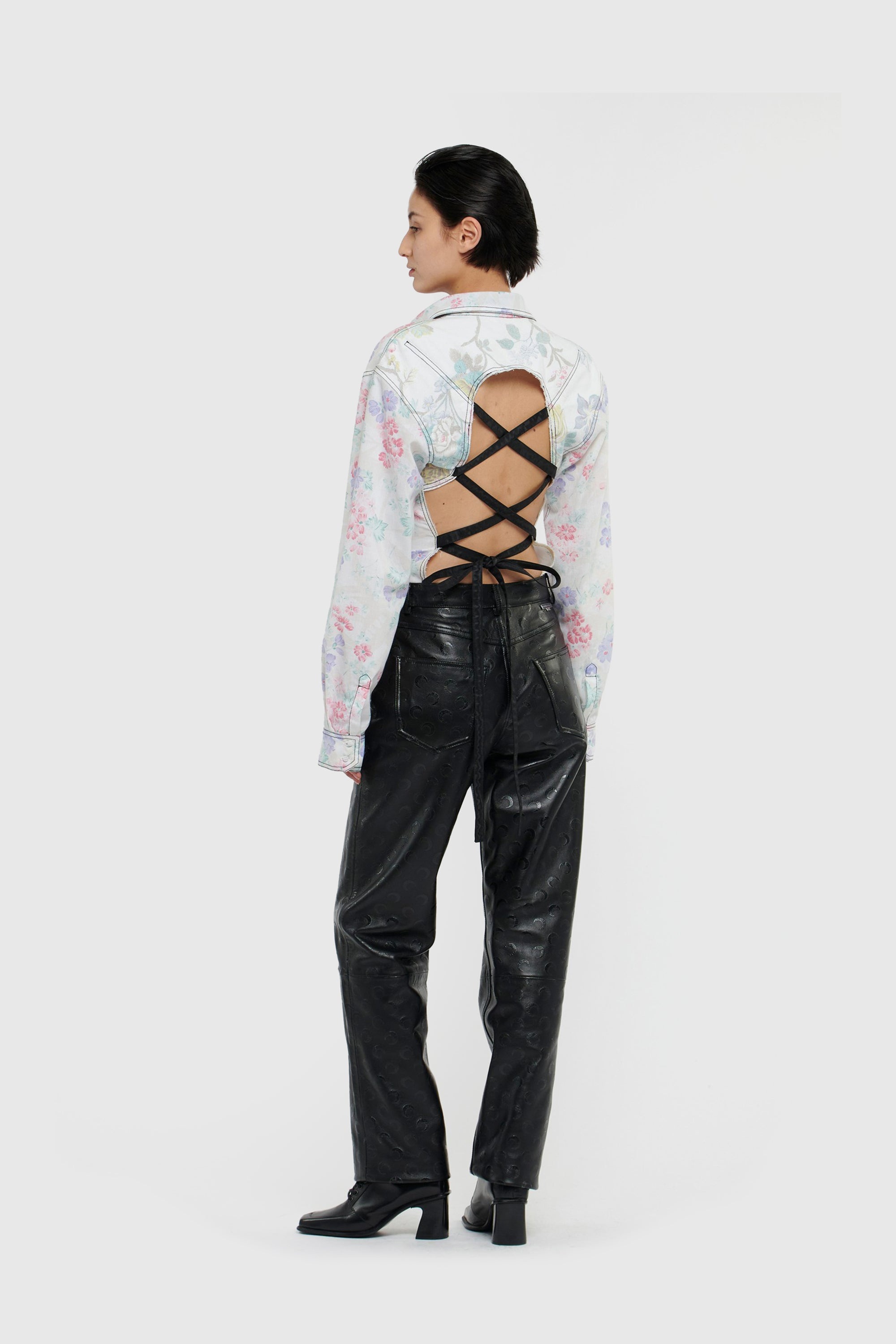 Moon Leather Straight-Fit Trousers - 3