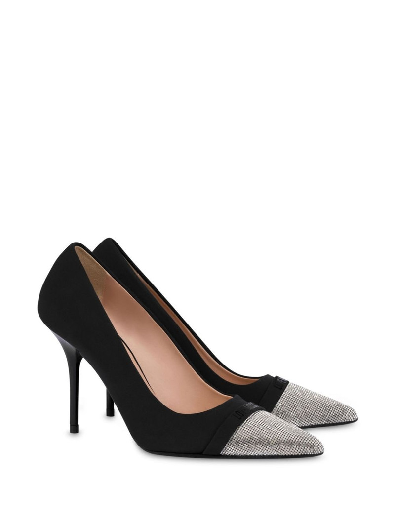 Moschino contrasting leather pumps outlook