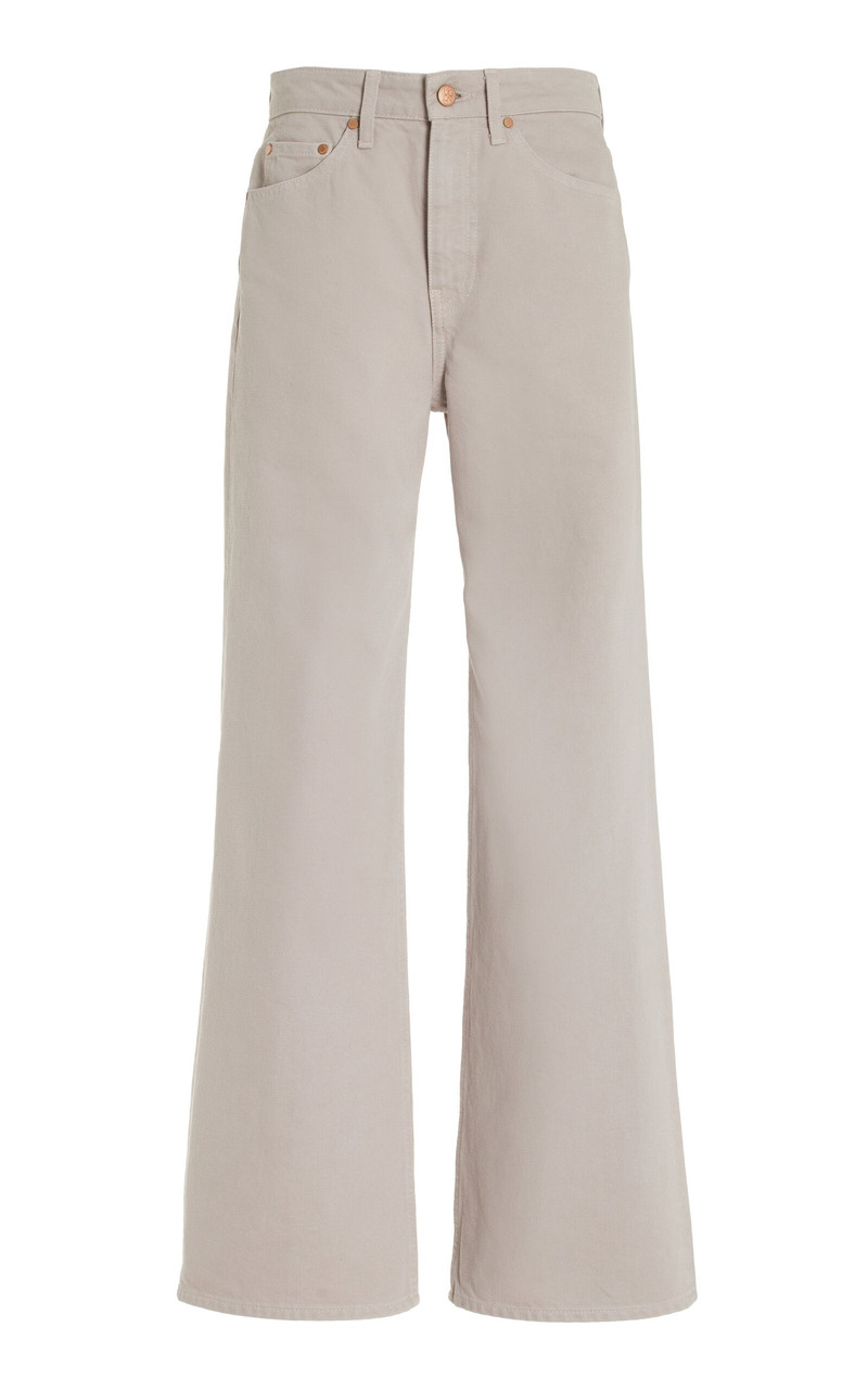 Willow Rigid Mid-Rise Straight-Leg Jeans light grey - 1