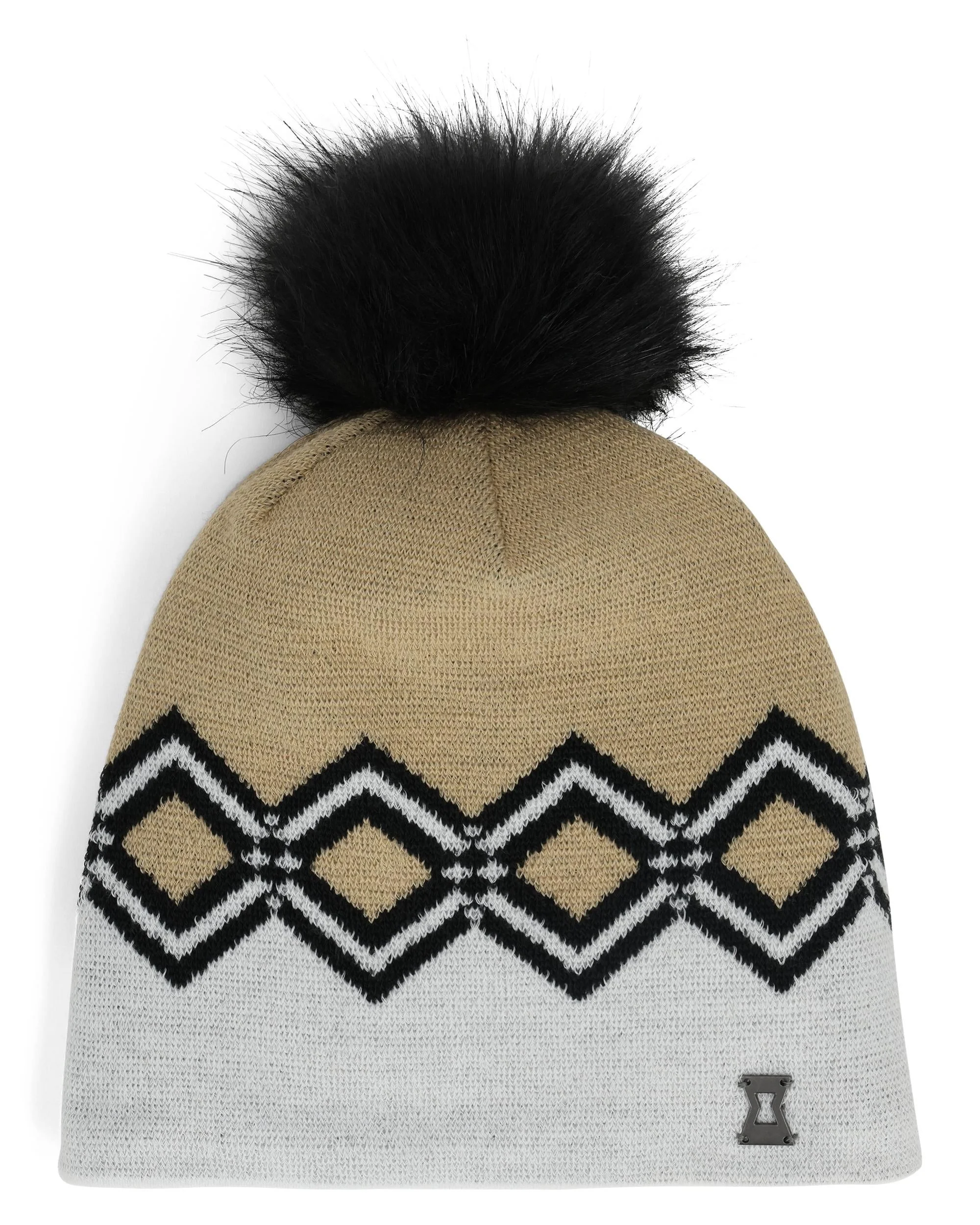 Womens Mountain Beanie - White - 1