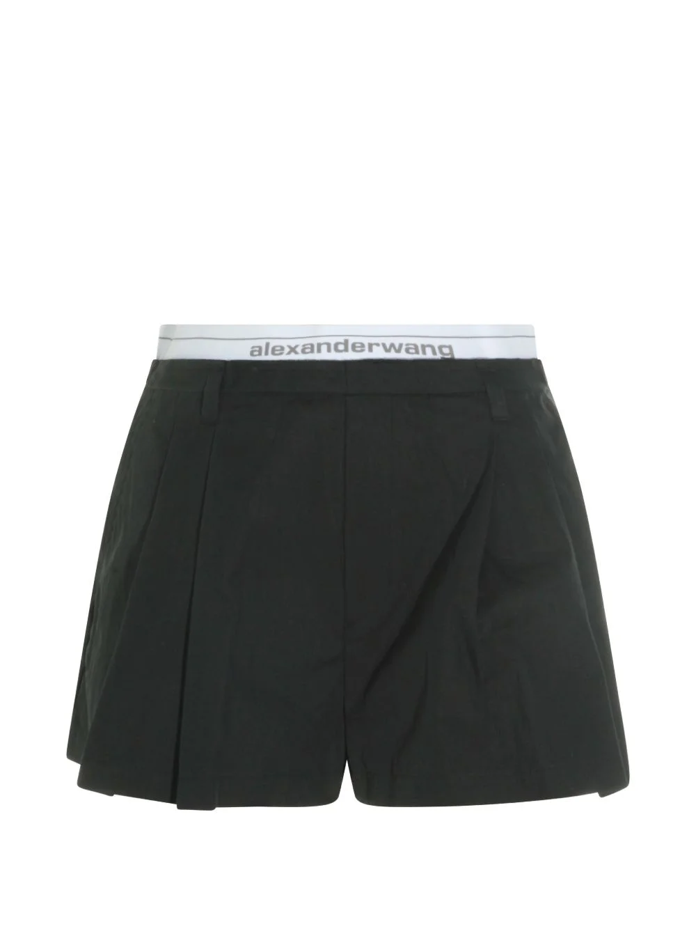 logo-waistband pleated shorts - 1