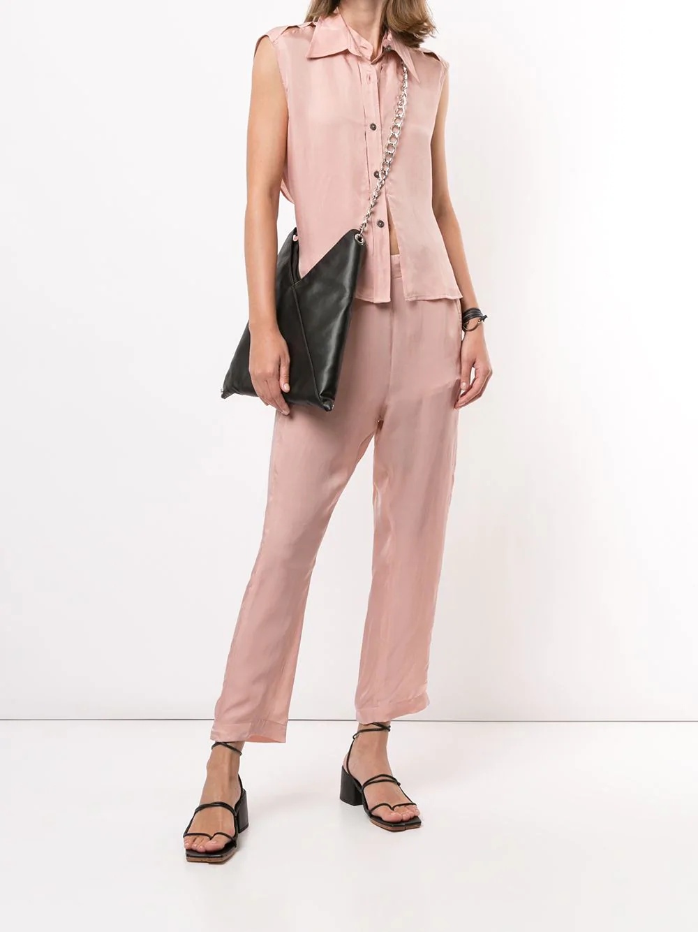 cropped straight-leg trousers - 2