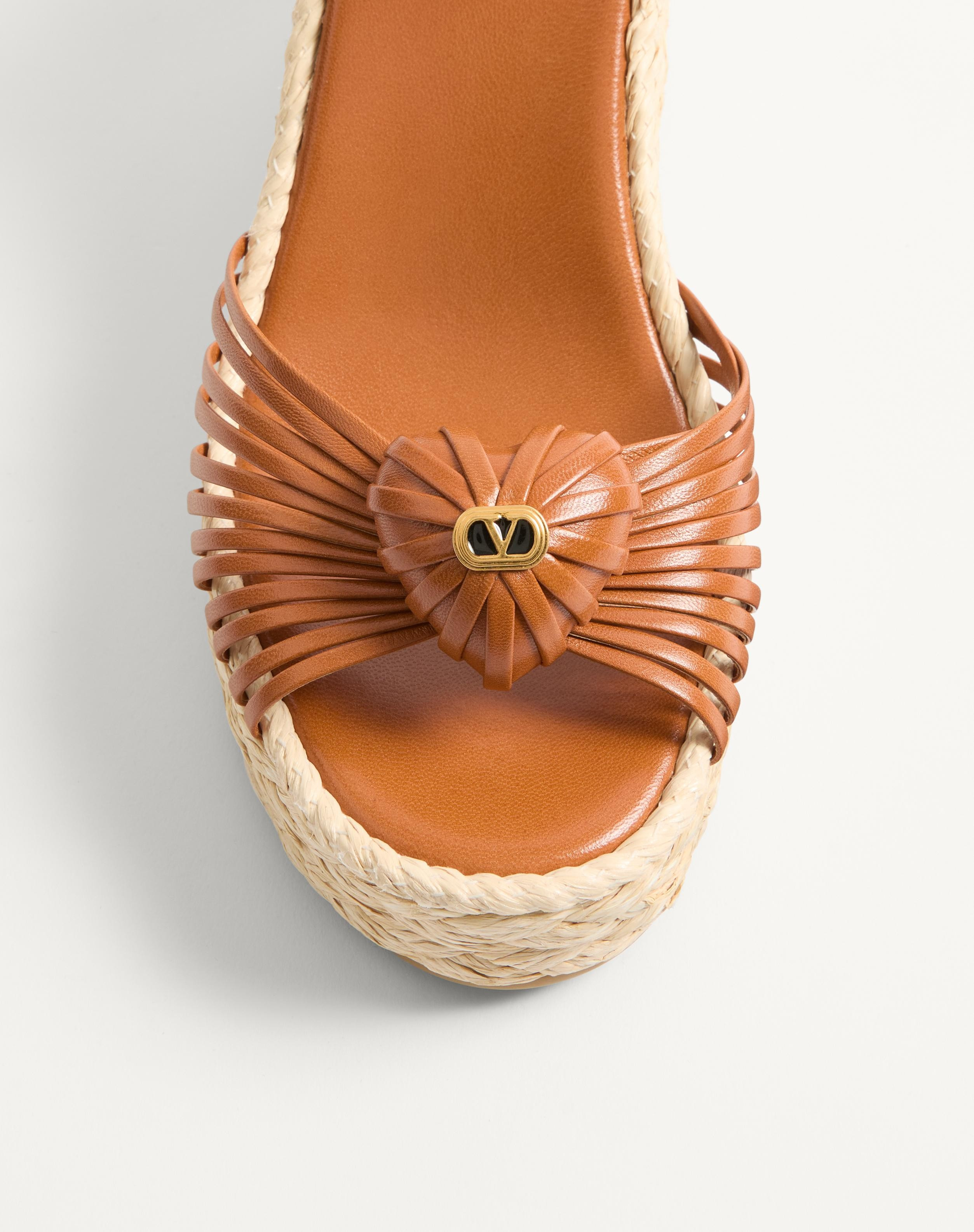 ROYAL WEDGE SANDAL IN KIDSKIN 100MM - 6