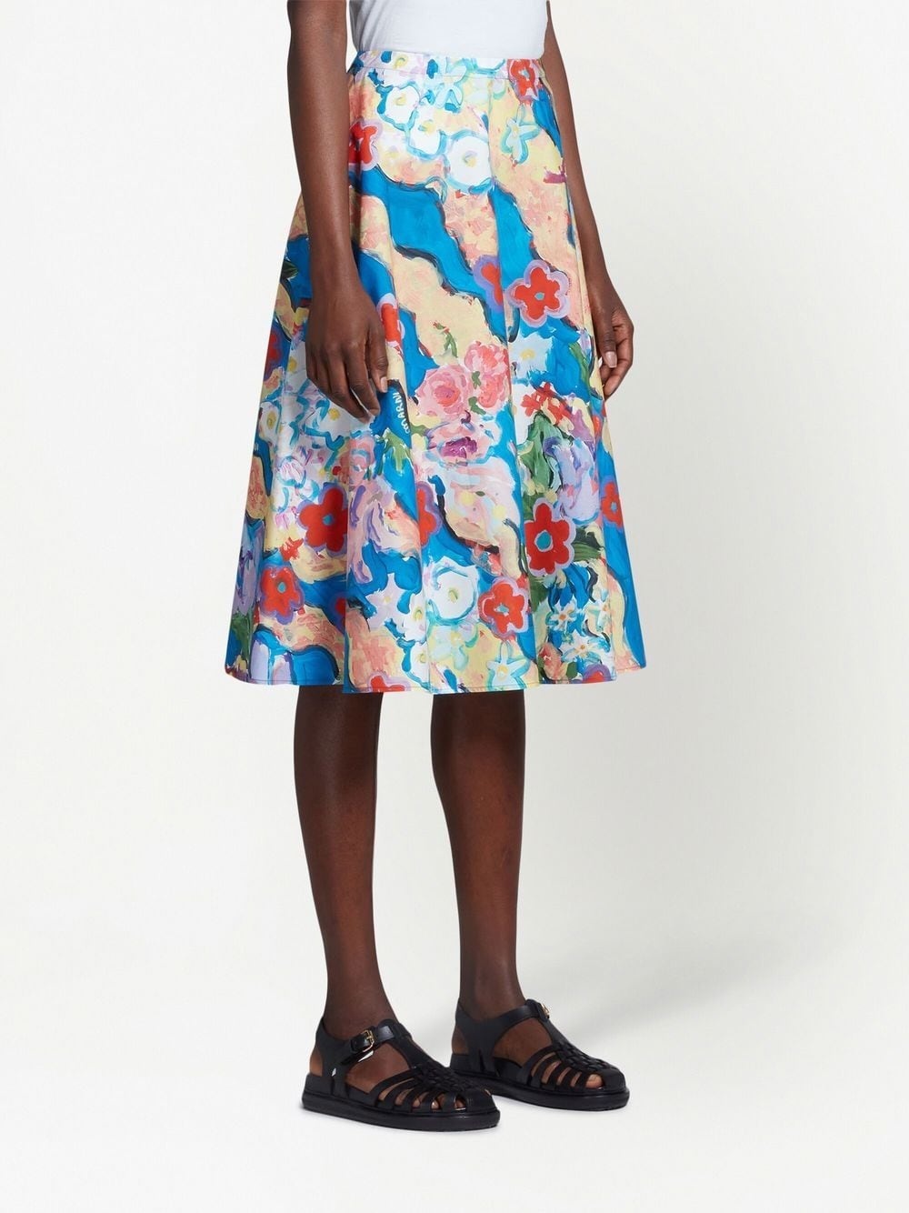 floral-print A-line skirt - 3