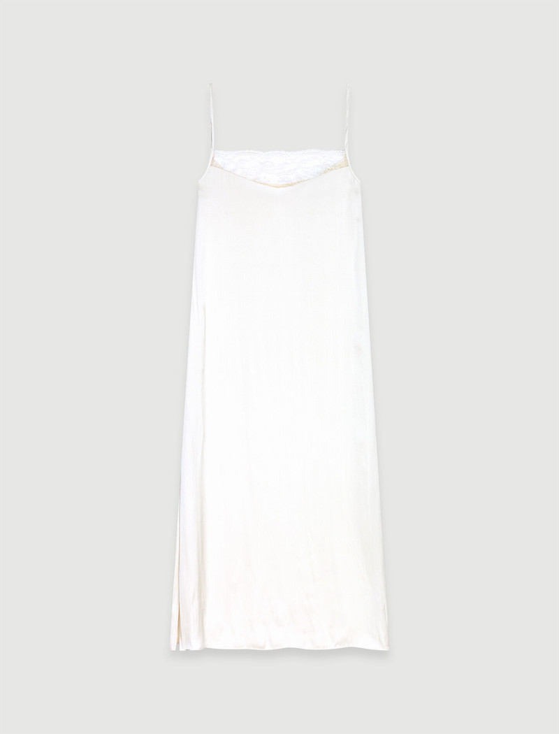 Long satin dress 1