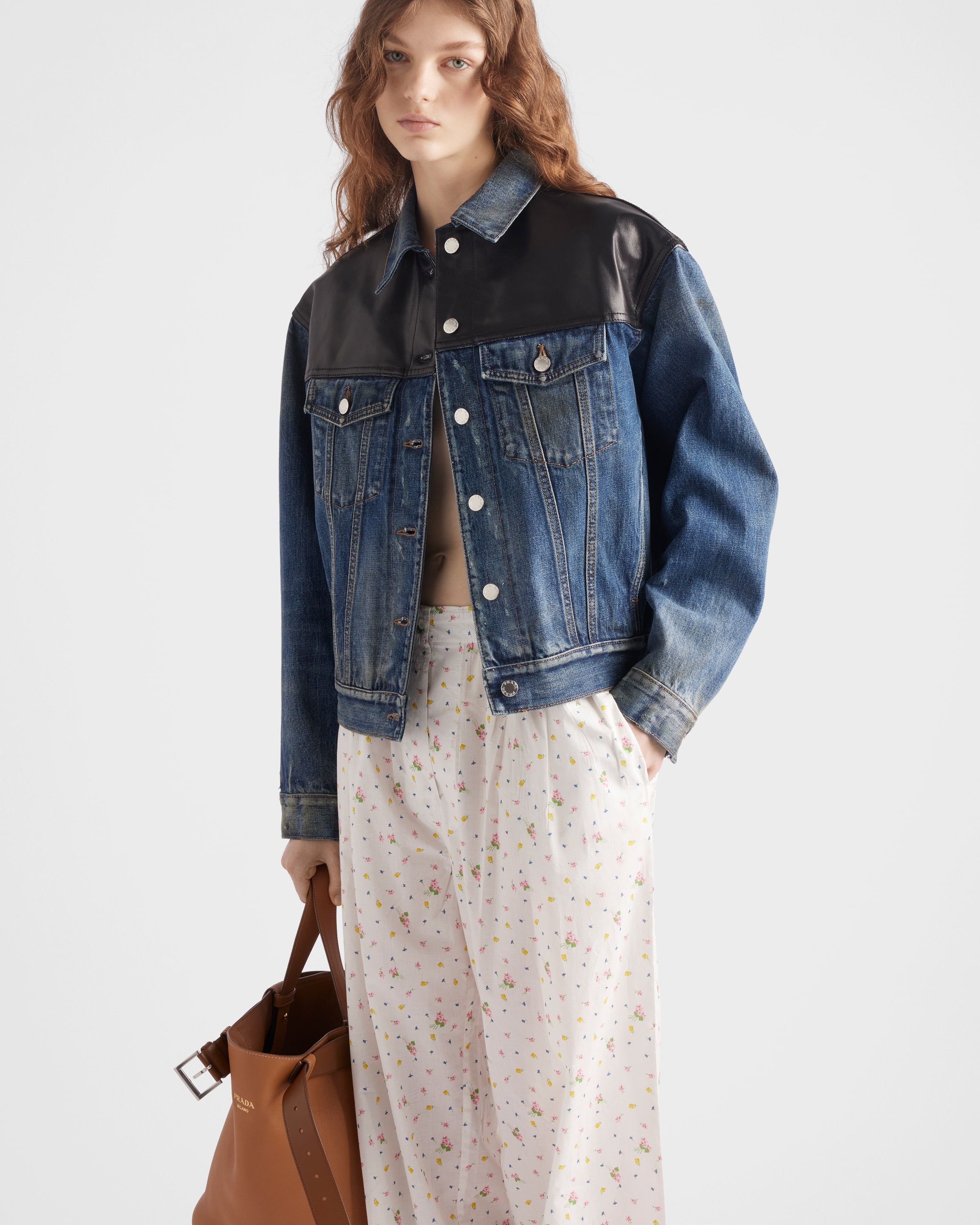Floral print cotton batiste pants - 3