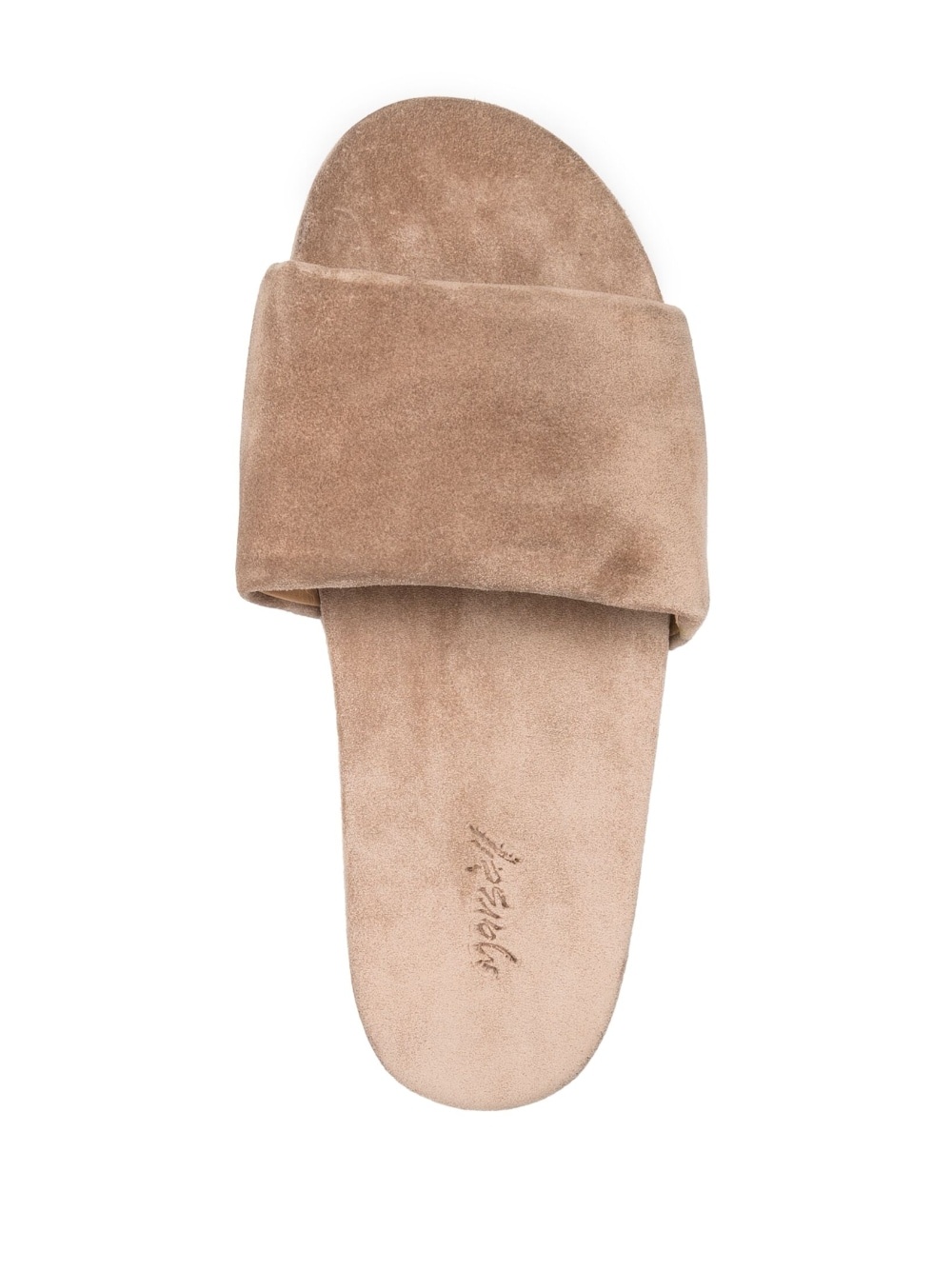 flat suede slides - 4