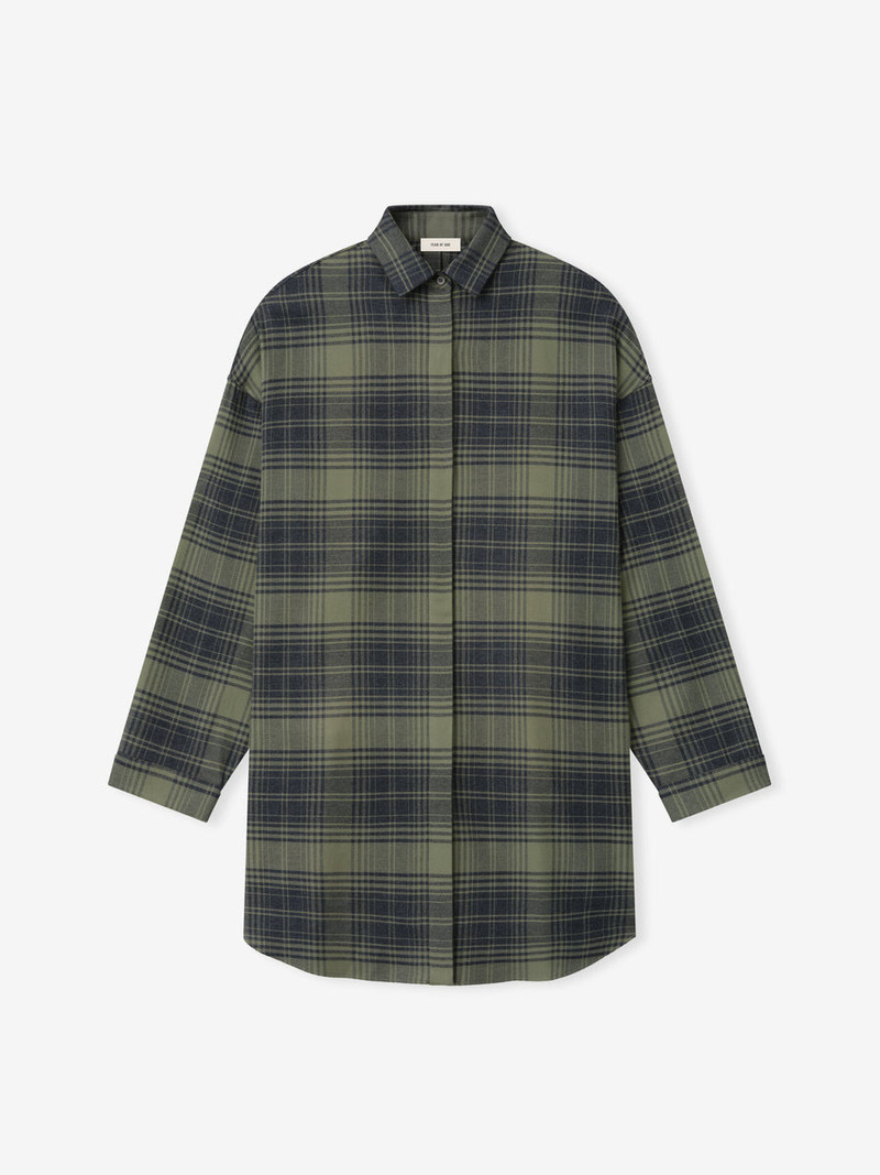 Womens Flannel Relaxed Shirt - 1