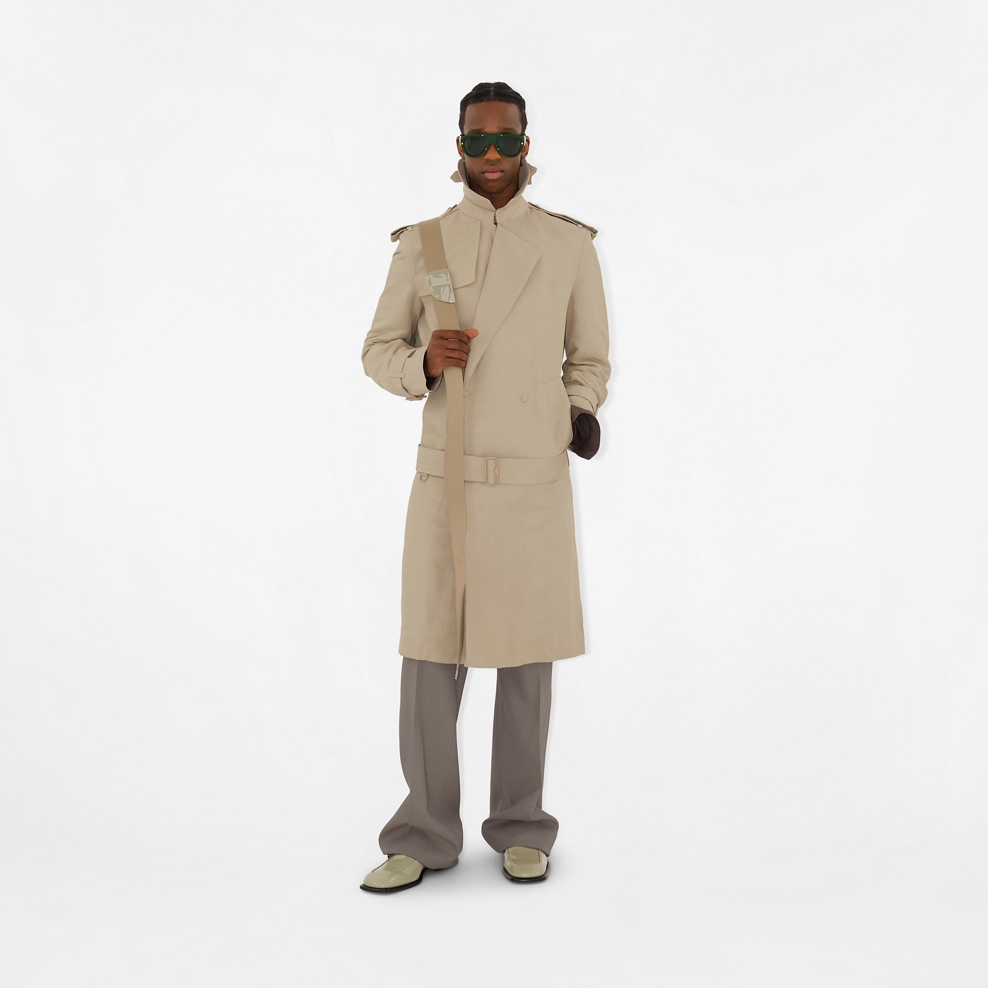 Long Tricotine Trench Coat - 2