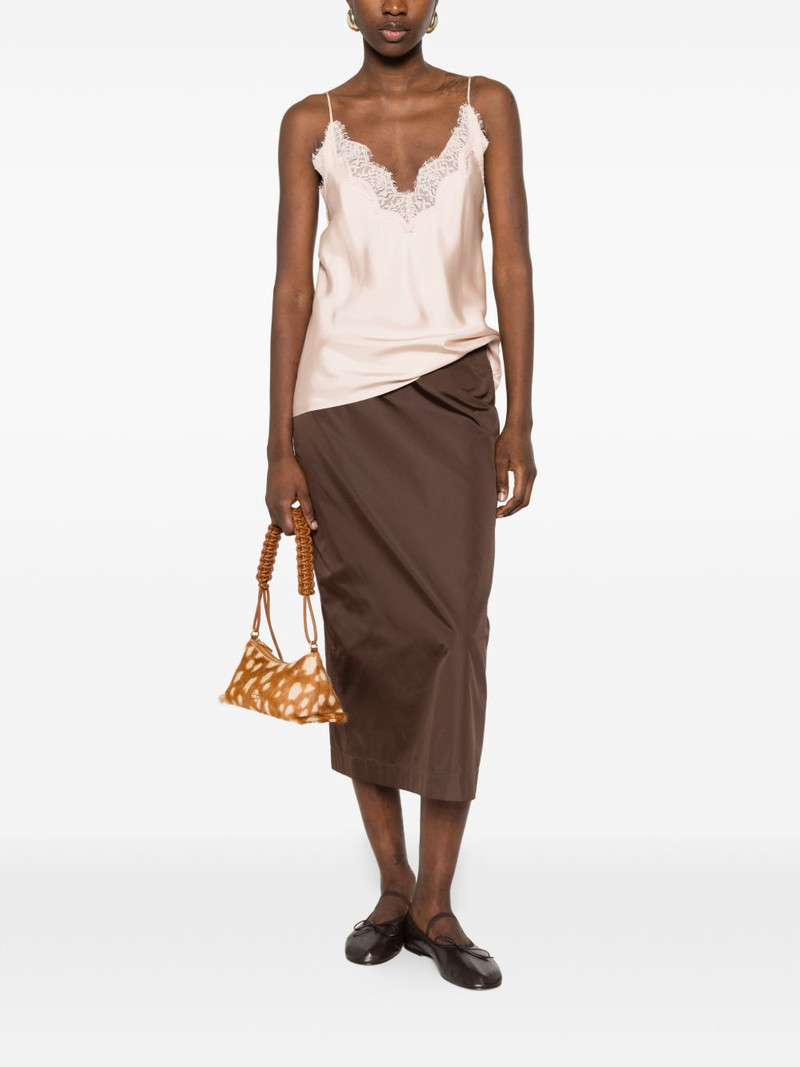 RÓHE lace-trim silk top outlook