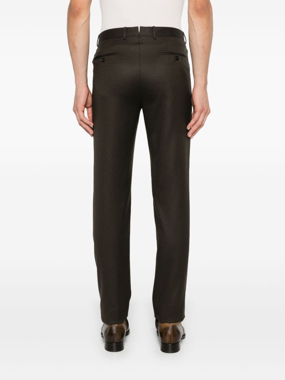 tapered-leg tailored trousers - 4