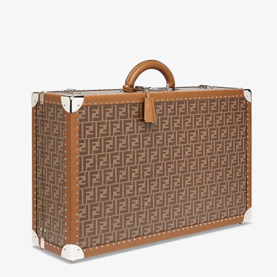 FENDI Brown fabric suitcase outlook