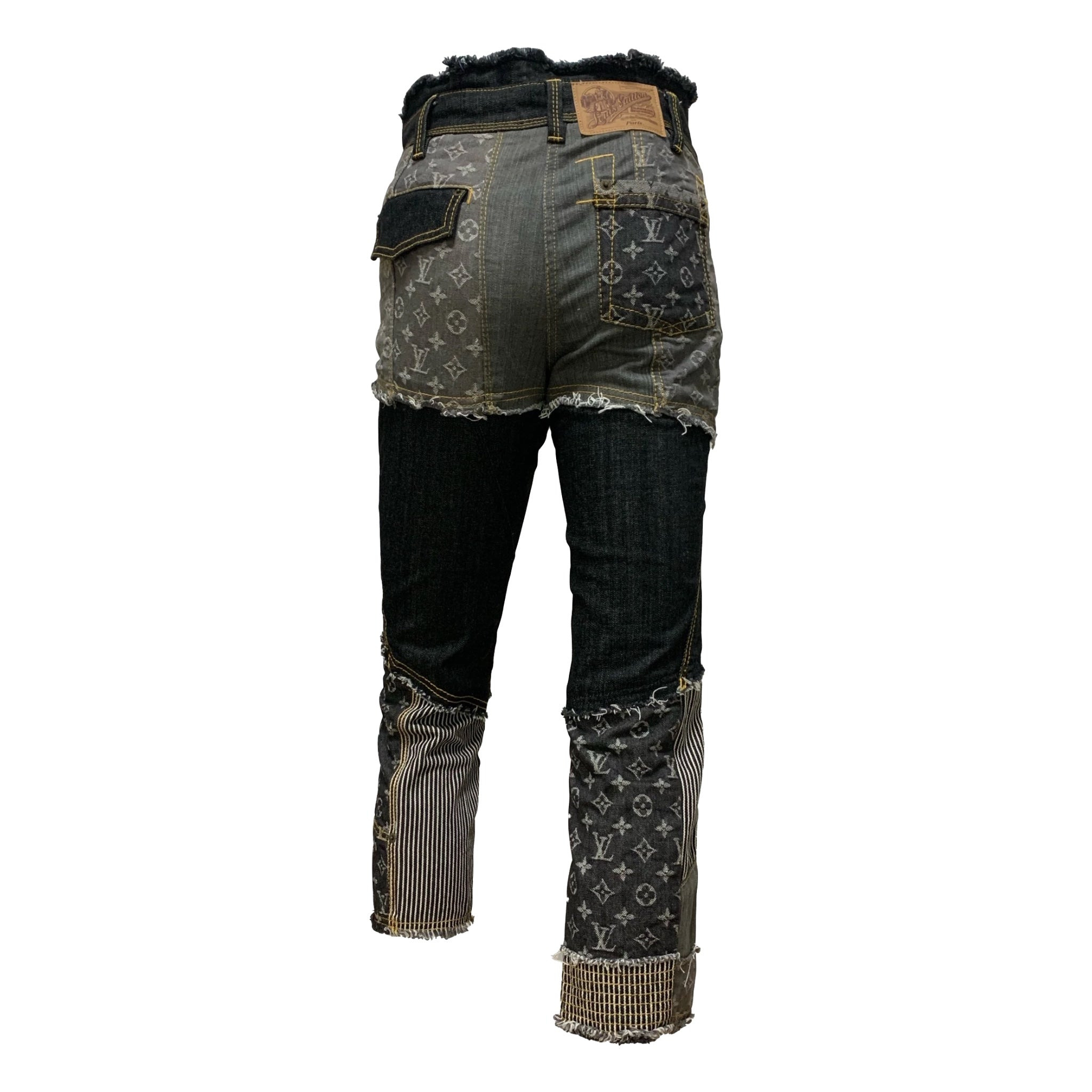 LOUIS VUITTON Spring Summer 2007 Monogram Patchwork Denim Jeans - 2