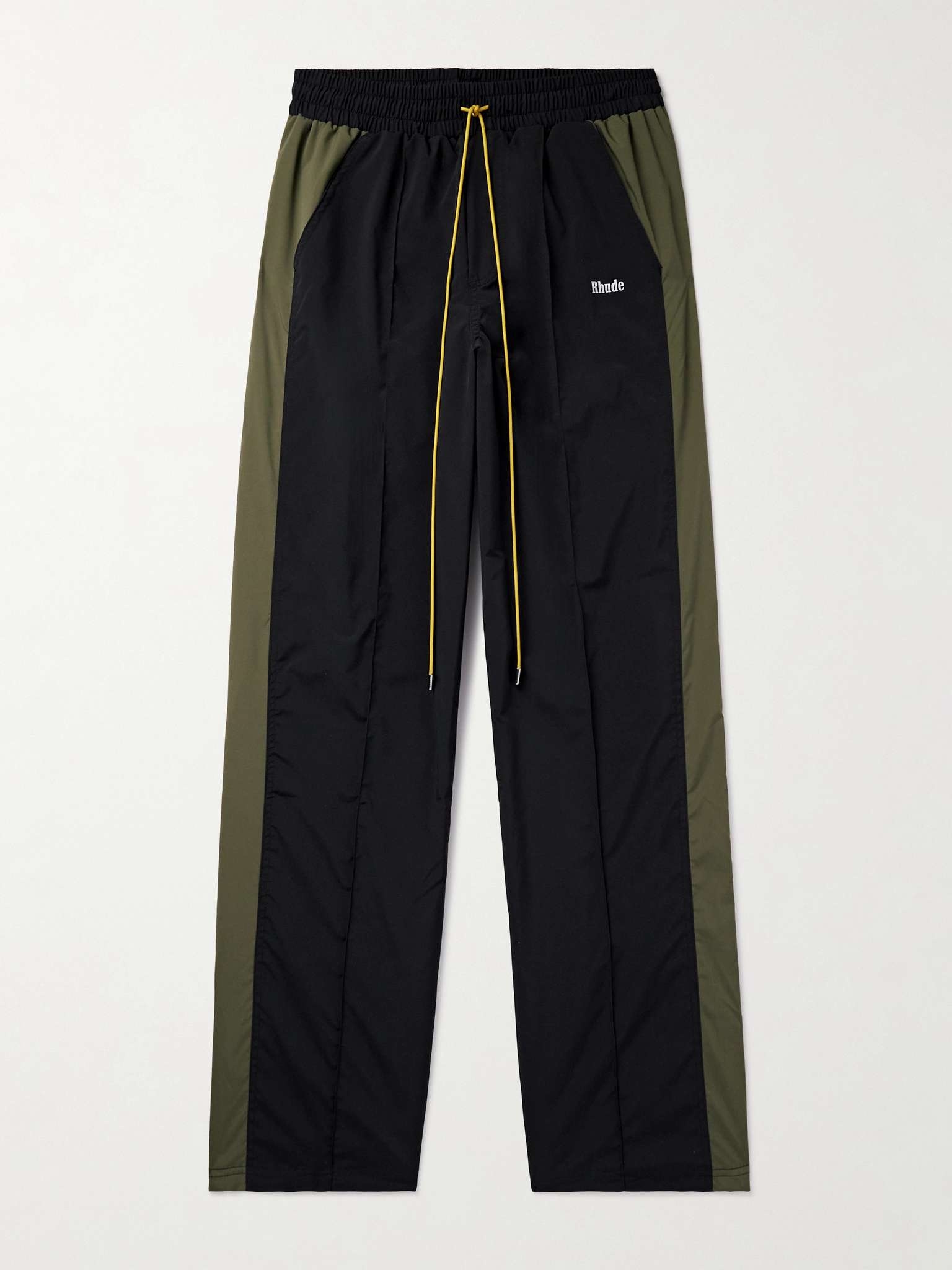 Straight-Leg Colour-Block Logo-Print Tech-Jersey Track Pants - 1