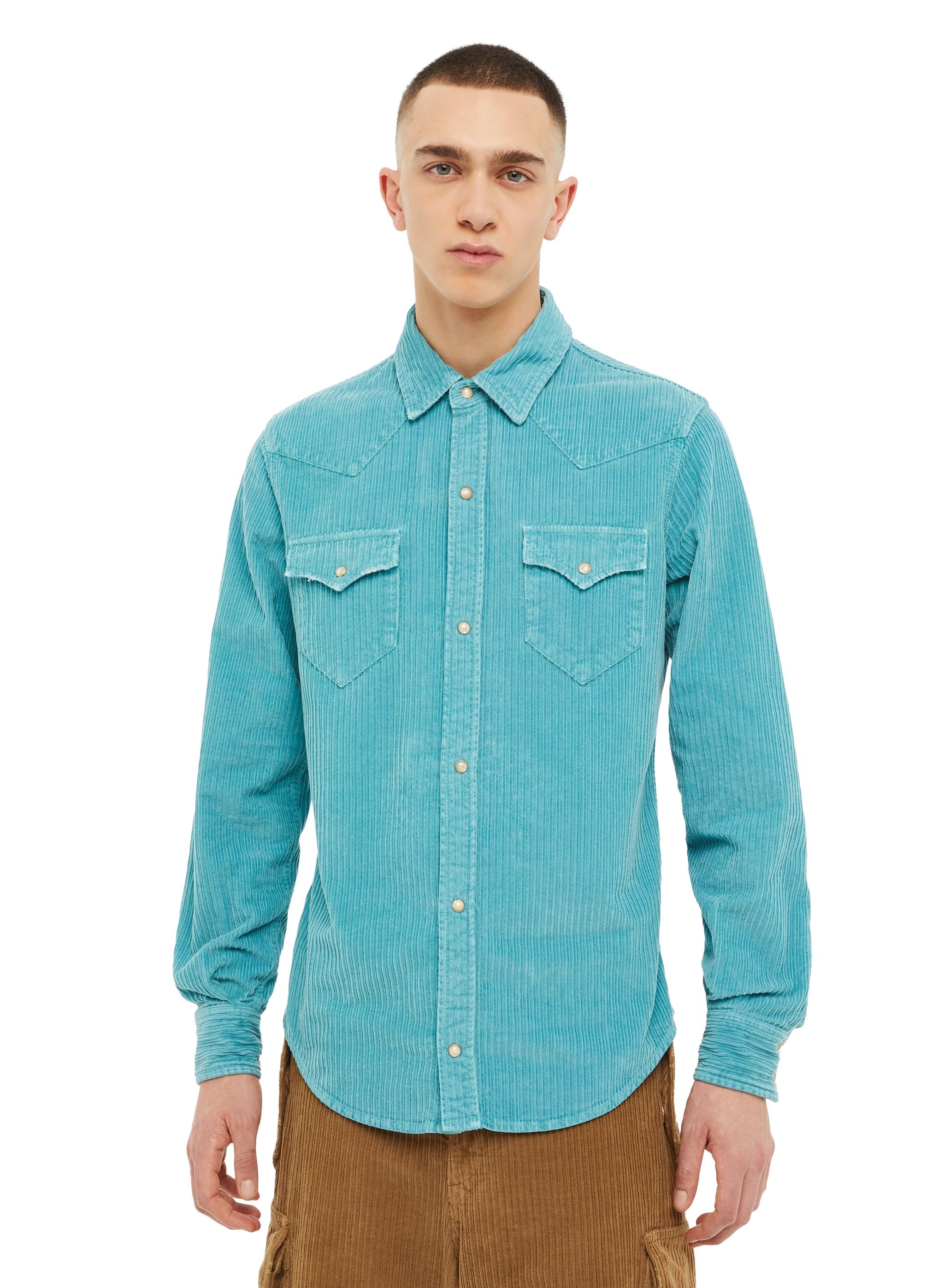 Velvet Corduroy Pockets Shirt - 7