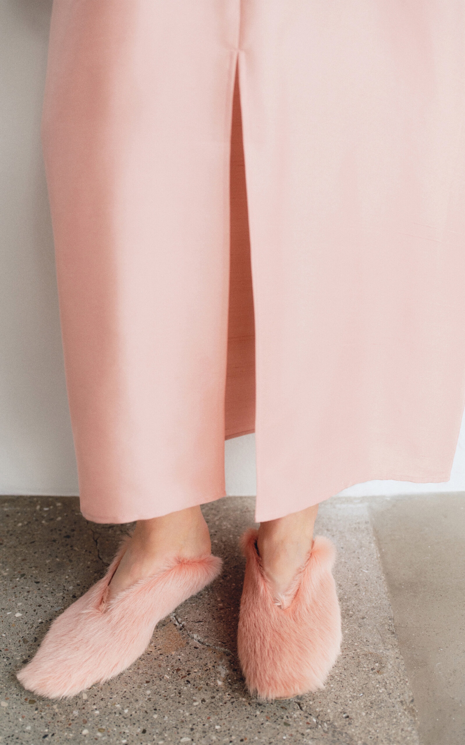 Lucine Structured Silk Maxi Dress light pink - 6