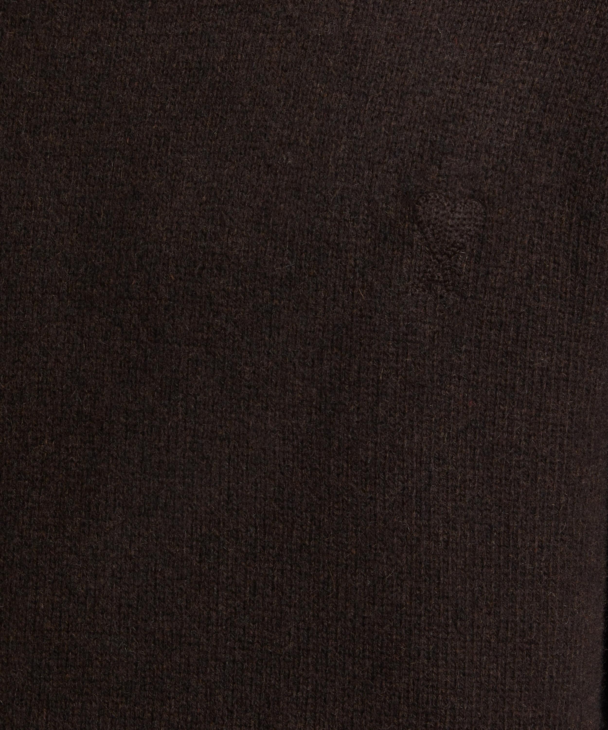 Cashmere Ami de Coeur Crew-Neck Jumper in Dark Coffee - 5