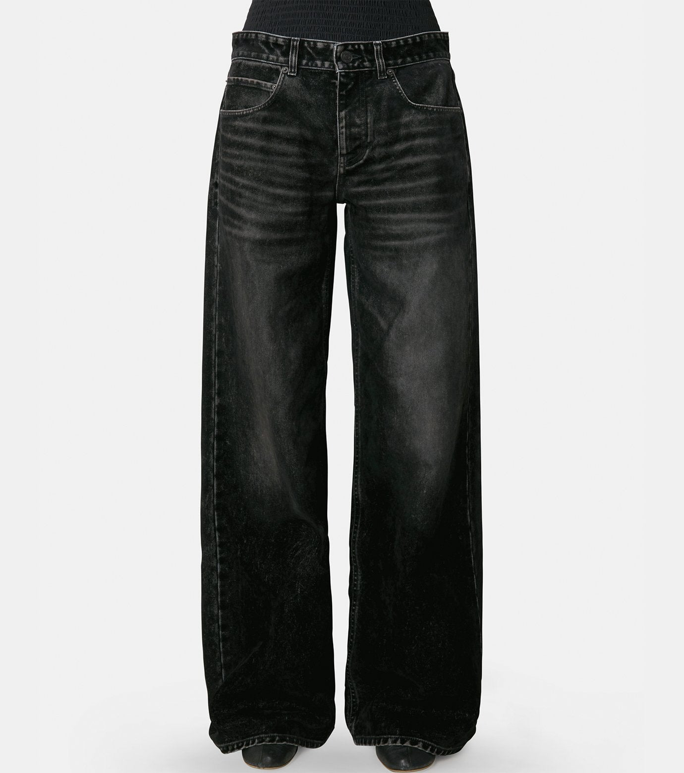 Wide Leg Baggy Pants - 2