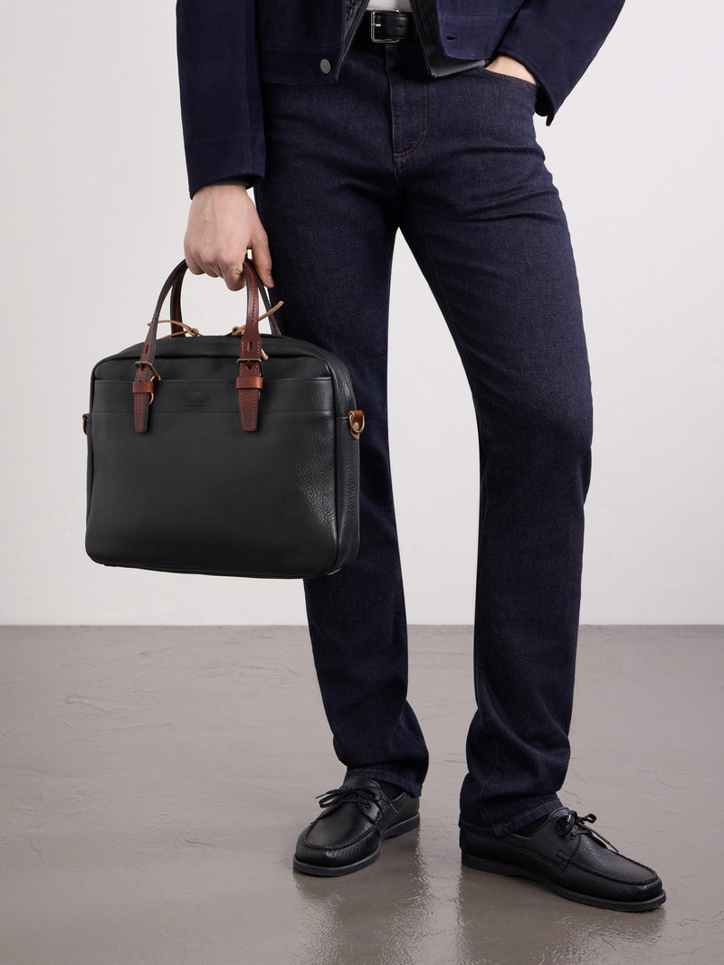 Folder Full-Grained Leather Briefcase 3