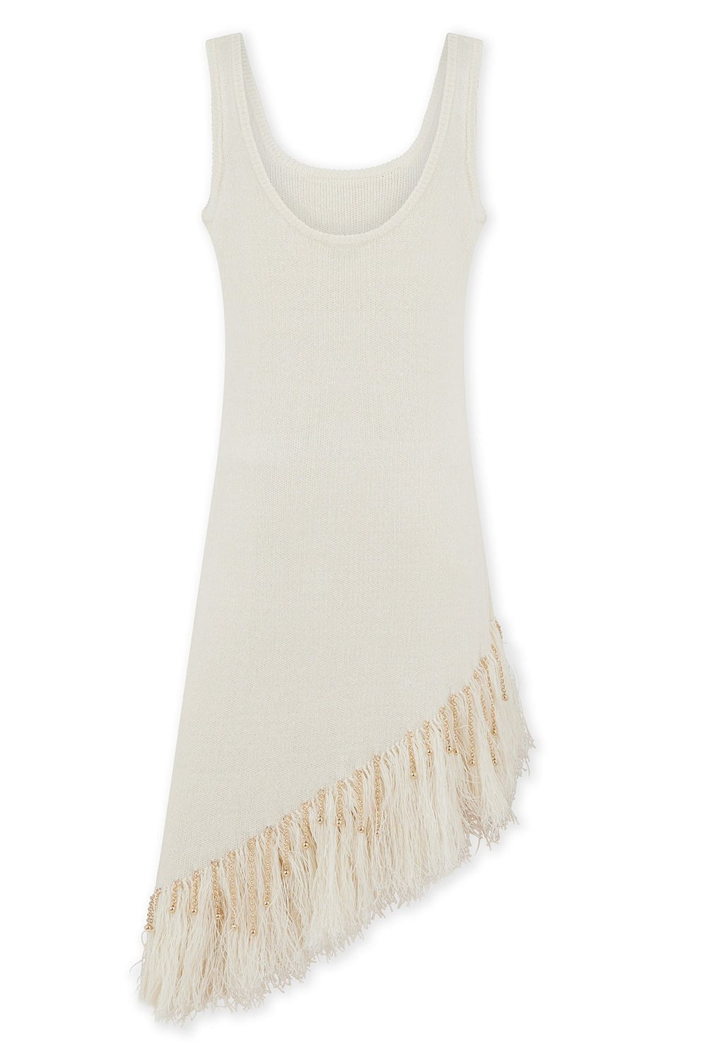 Beaded Feather Asym Dress - 5
