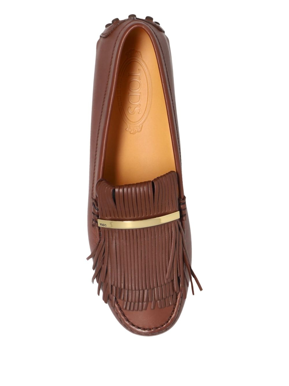 fringe-detail leather loafers - 3