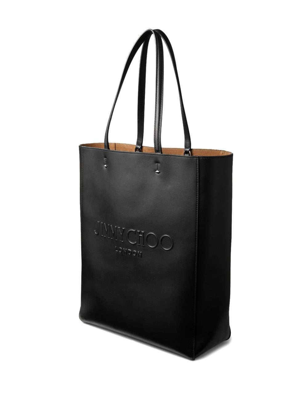 debossed-logo leather tote bag - 3