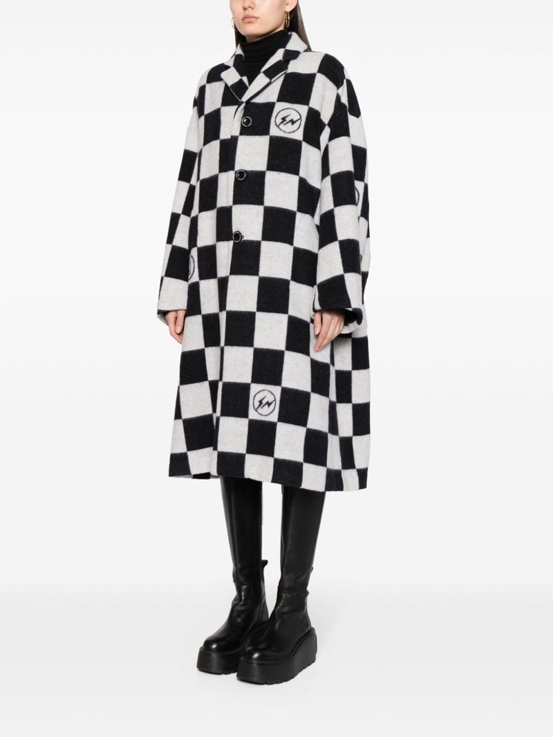 check-print button-up coat 3
