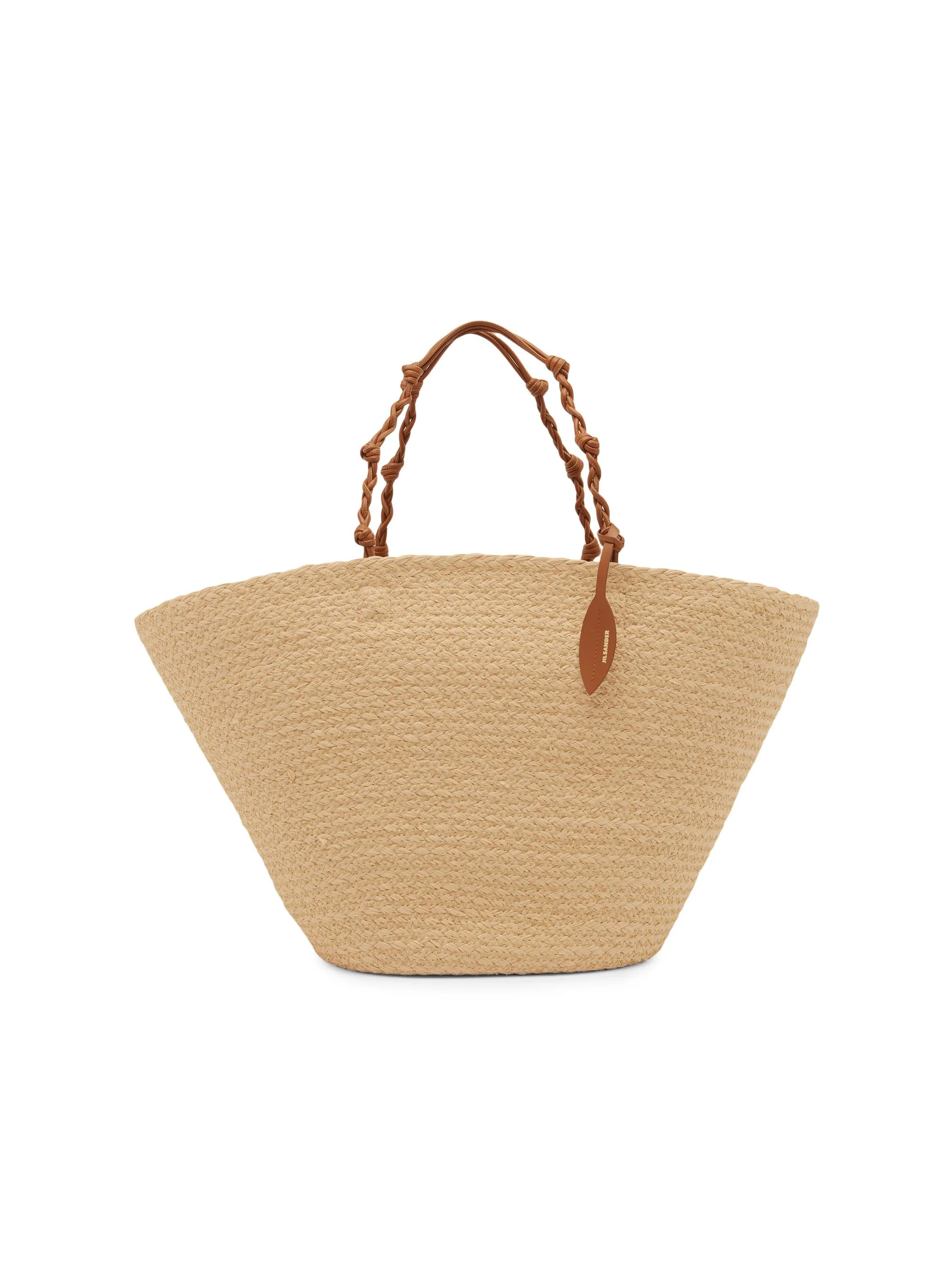 Women's Tangle Large Raffia Bucket Bag - Natural Tan - 1