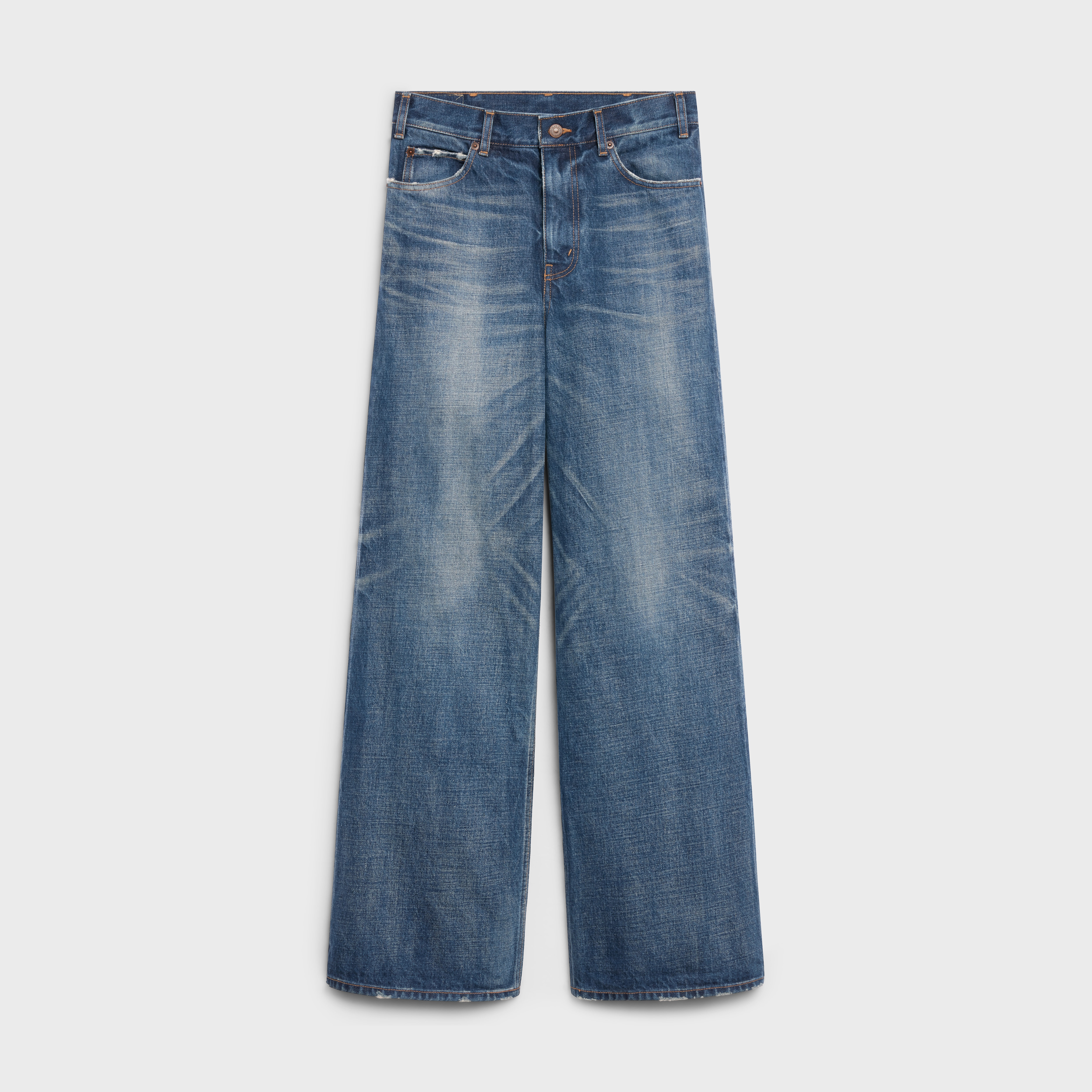 CELINE FLARED SURF JEANS IN DARK UNION WASH DENIM | REVERSIBLE