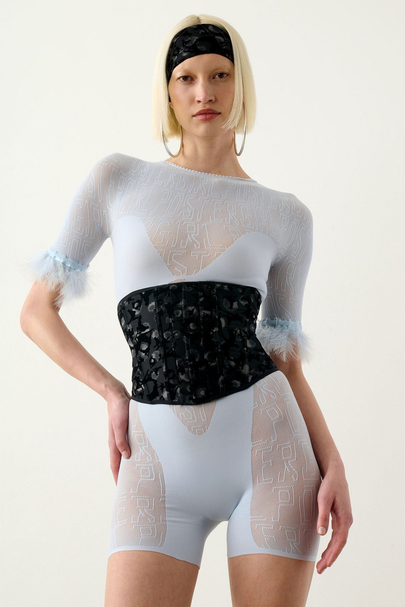 POSTER GIRL WAIST TRAINER BLACK LEOPARD PRINT outlook
