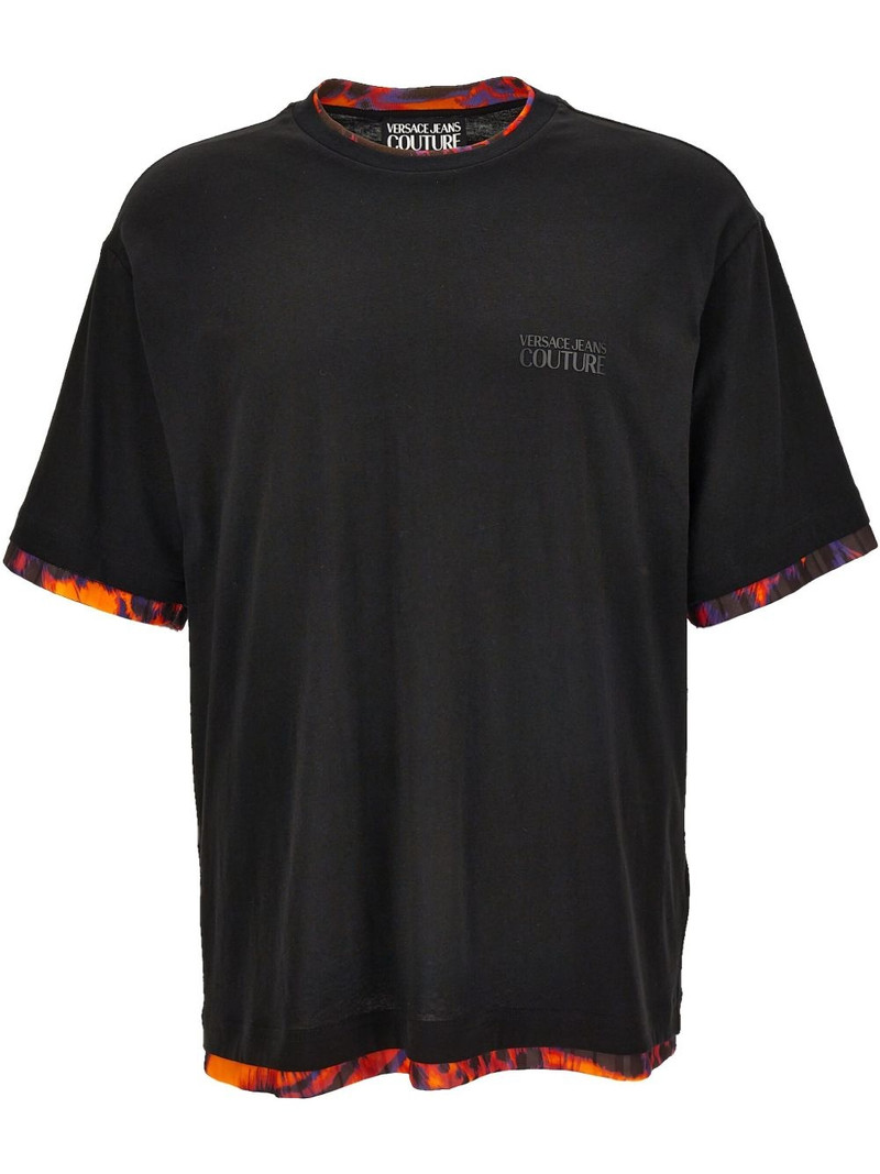 contrast trim t-shirt 1