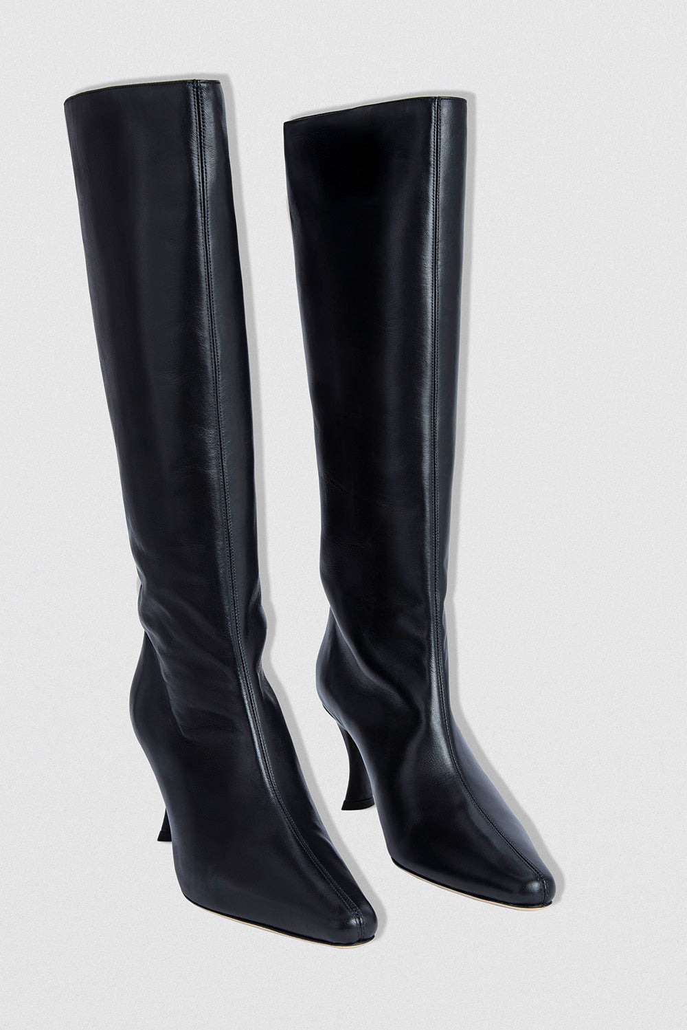 Stevie 42 Black Smooth Calf Leather Knee-High Boot - 2