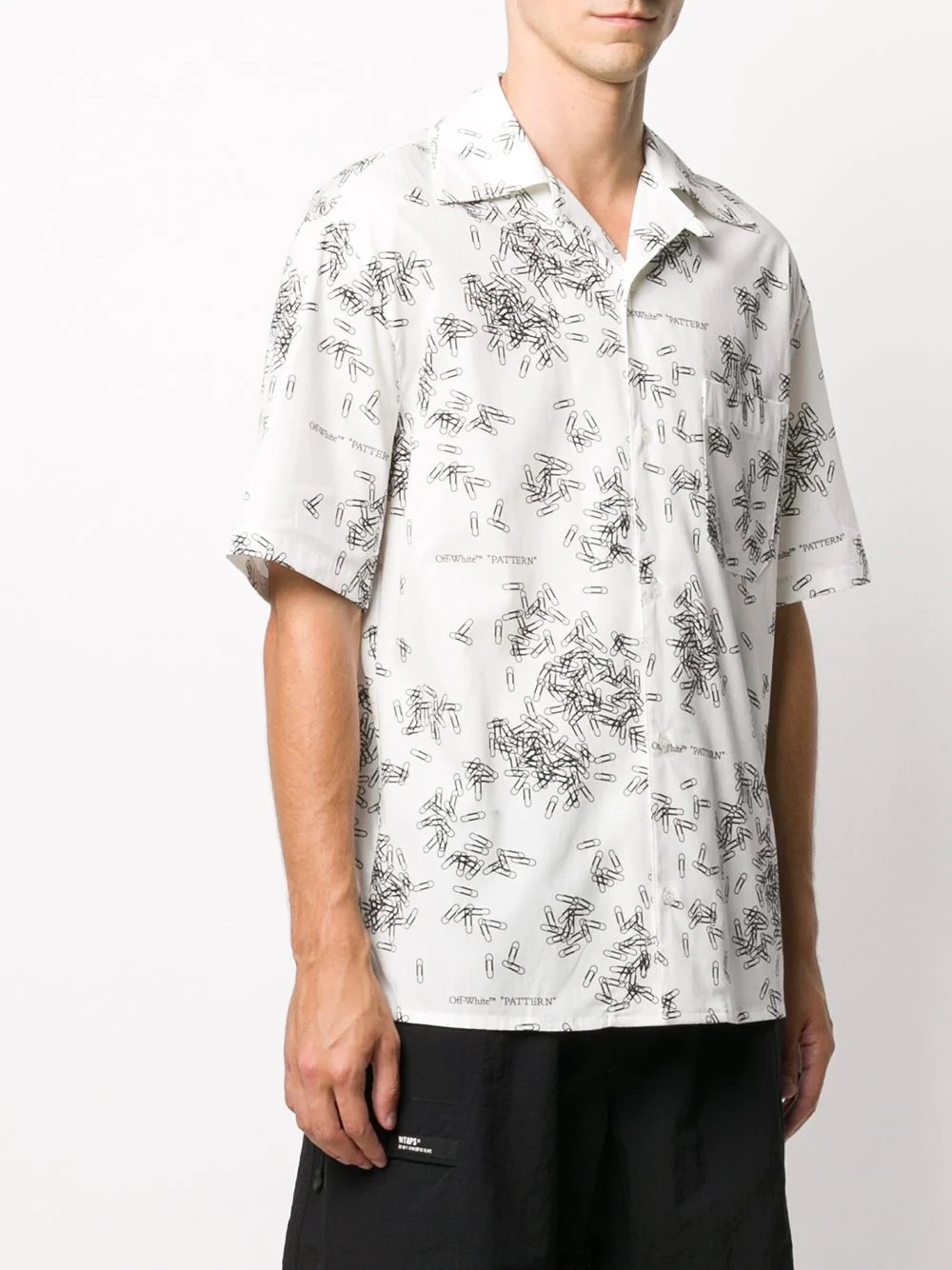 paperclip-print shirt - 3