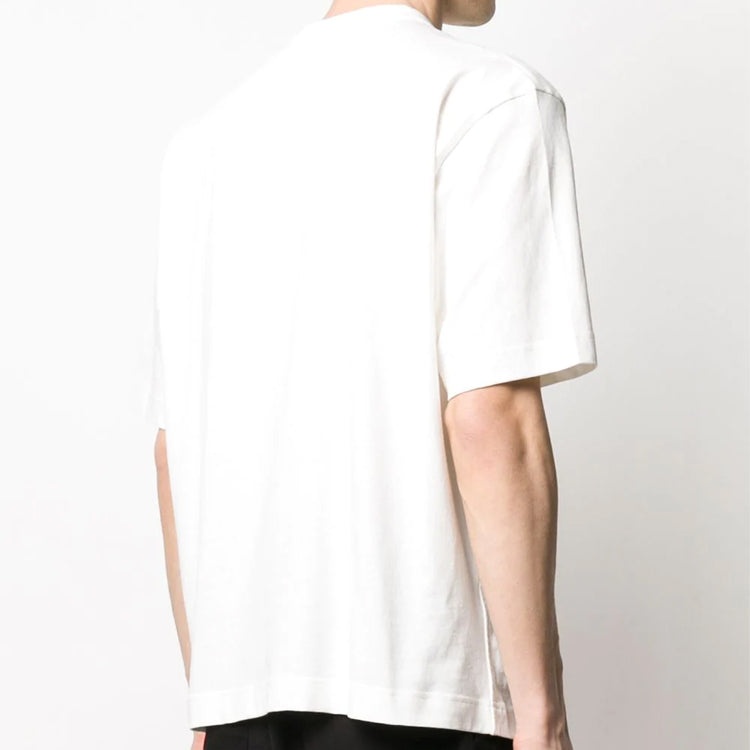 Men's Y-3 SS20 Photo Printing Round Neck Short Sleeve White FT1373 - 3