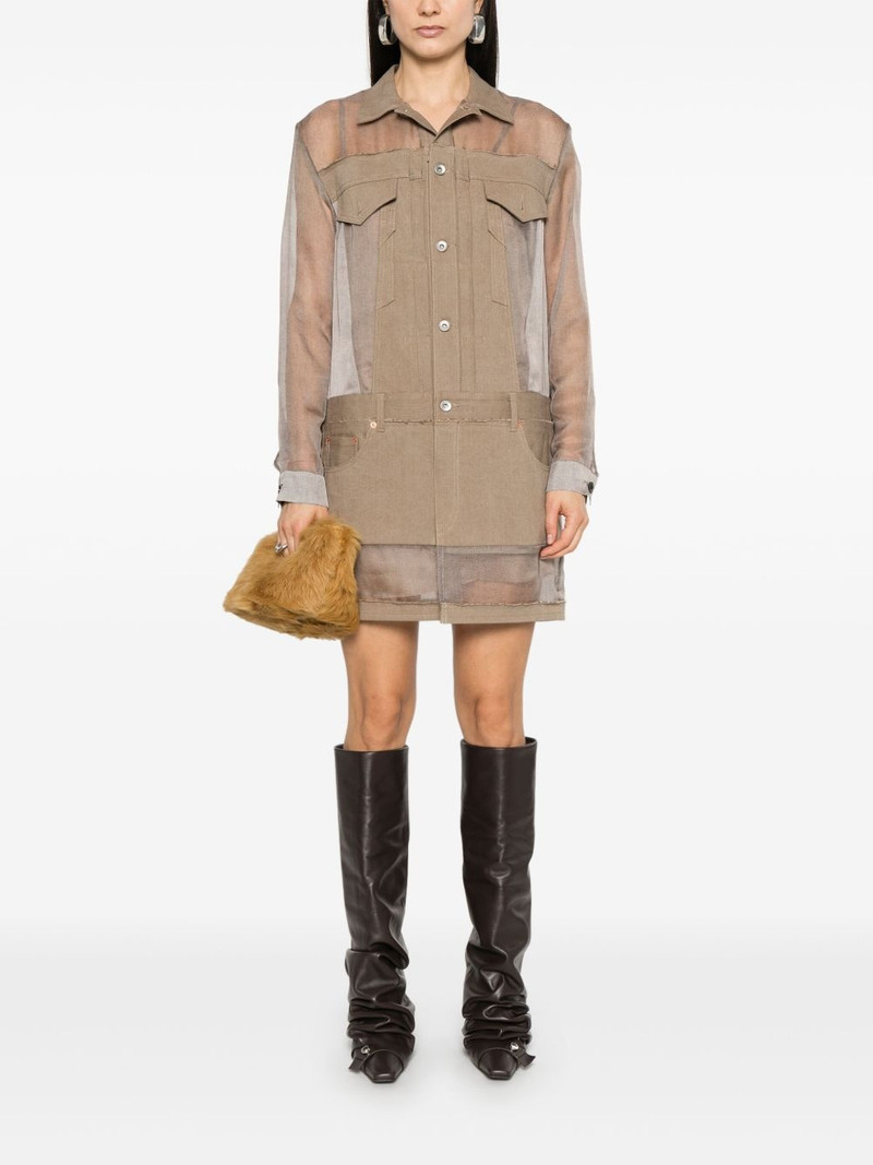 sacai panelled mini dress outlook