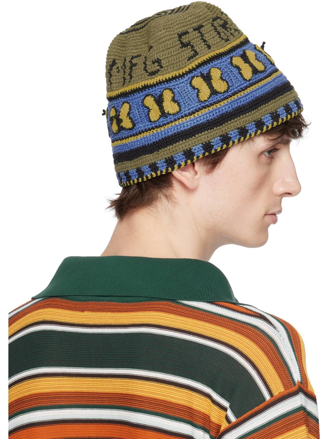 Khaki & Blue Brew Bucket Hat - 3